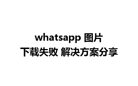 whatsapp 图片下载失败 解决方案分享